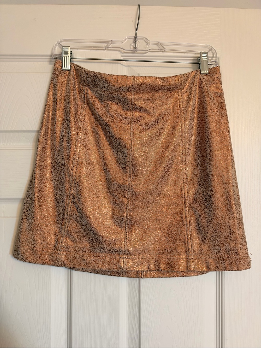 Free People Metallic Faux Suede Skirt